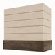Wood Box Hood with Shiplap Walnut Band Wood Box Hood with Shiplap Walnut Band